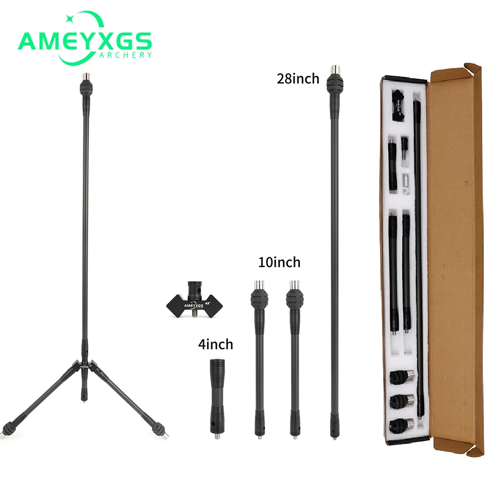 Archery Balance Bar Set, Estabilizador de Arco, 3K Carbon Rod, Amortecedor, Recurvo Composto Bow, Tiro Caça Acessórios