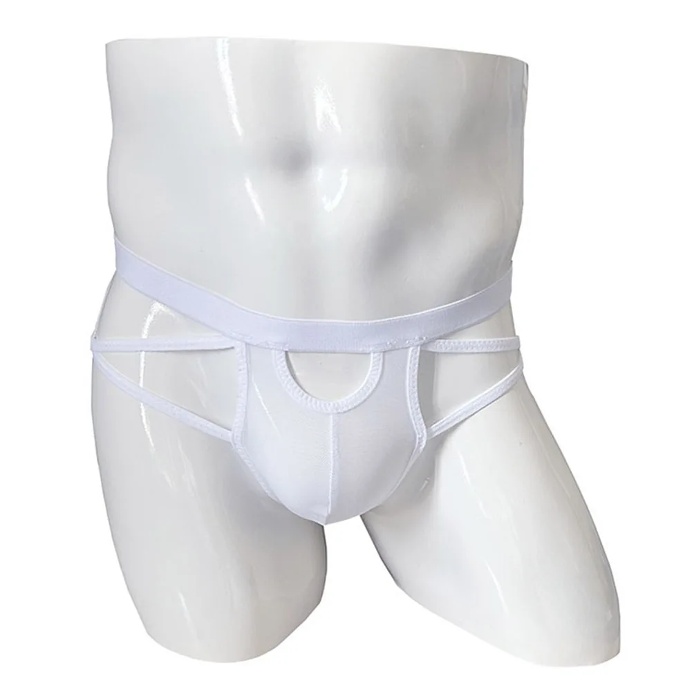 Ropa interior Sexy de tiro bajo para hombre, lencería transparente, pantalones cortos, Tanga, calzoncillos