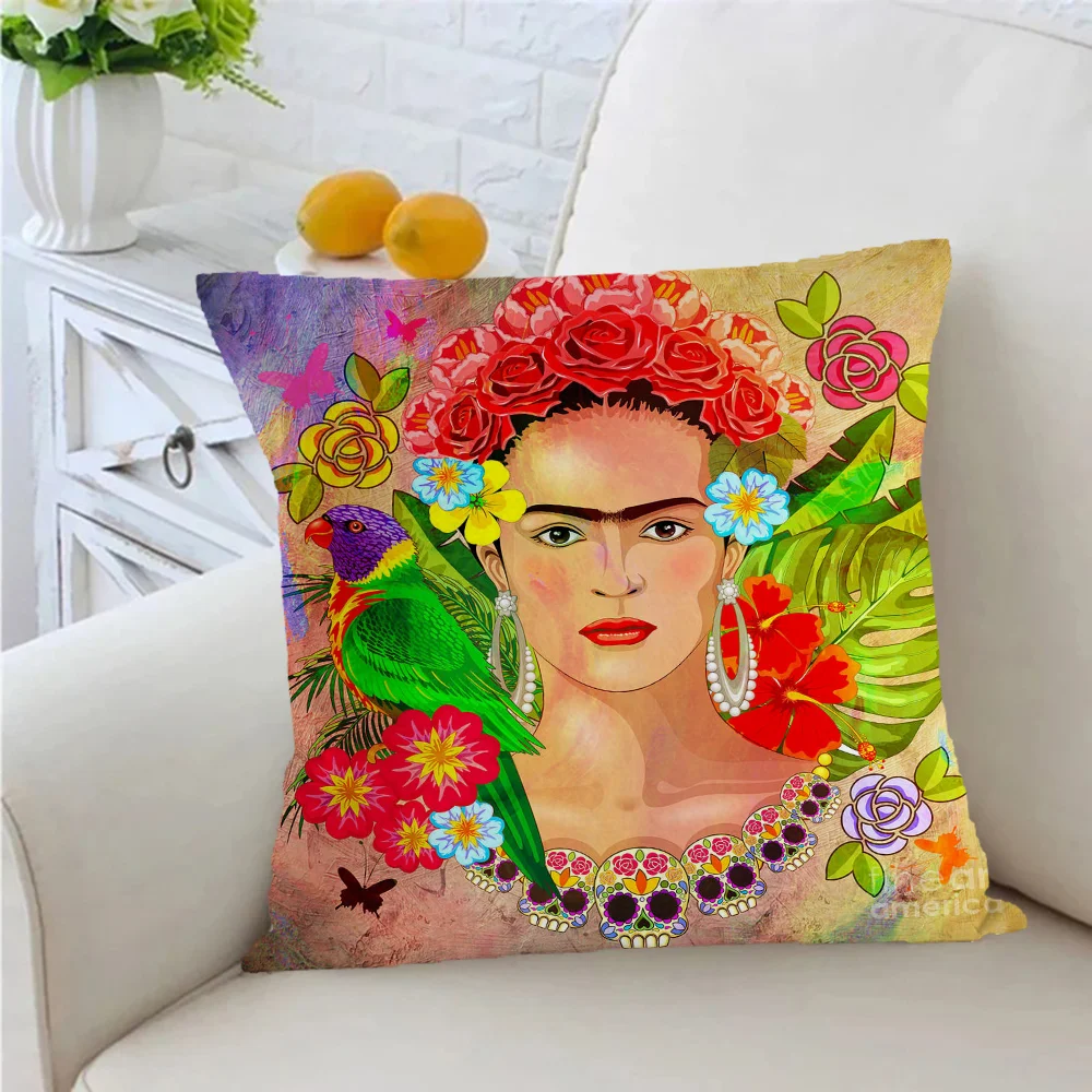 Poszewka na poduszkę F-kahlo 50x50 dekoracyjne poduszki na kanapę domu 45x45 poduszki obejmuje 40*40 40x40cm Salon prostokątny 60x40 włókienniczy