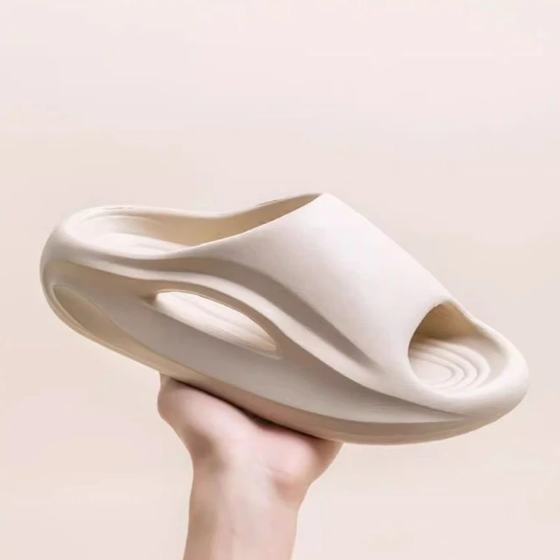 Couple Summer Slippers Indoor Home Bathroom Anti-Slip Thick Sole Quiet Deodorant Support Bath Shoes for Men And Women image 5
