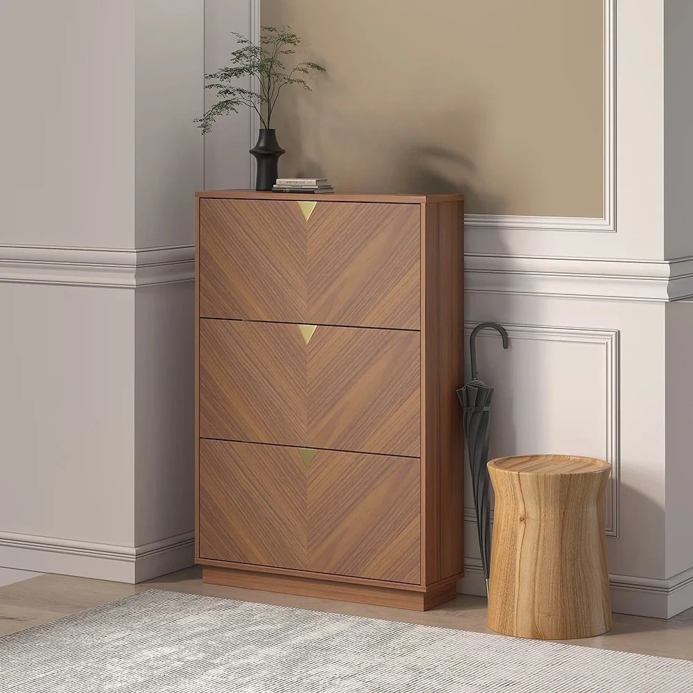 Large-capacity shoe cabinet, household dust-proof shoe rack at the entrance, multi-layer narrow clamshell shoe