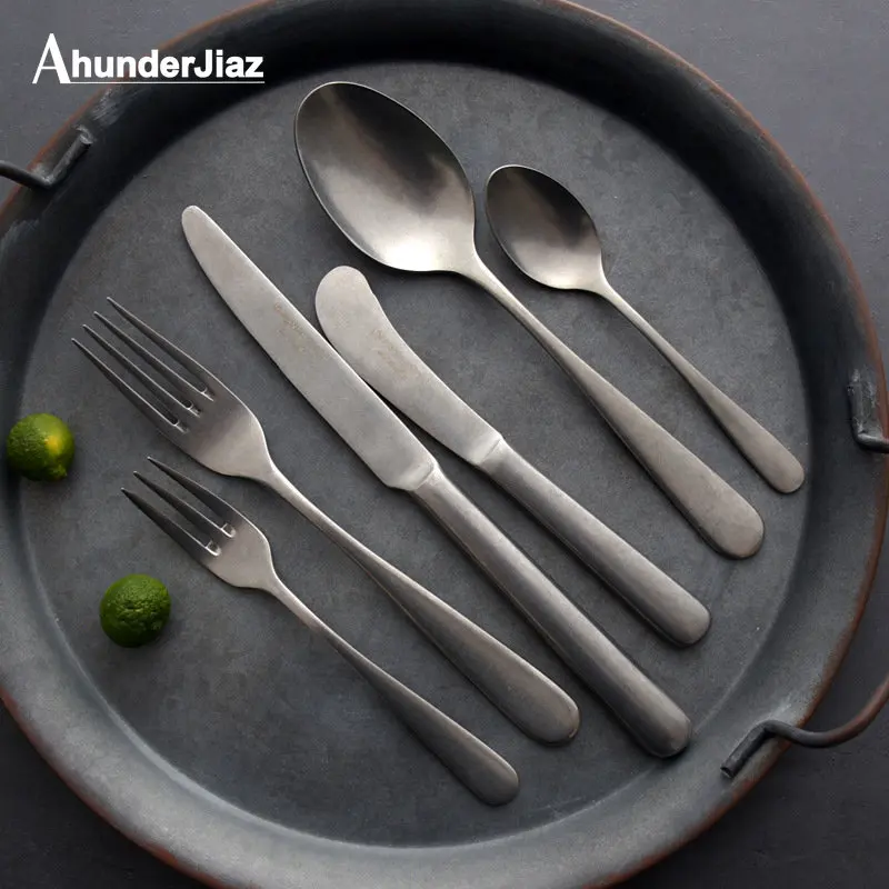 

Ahunderjiaz-Snowflake Silver Stainless Steel Knife Fork Spoon Set, Tableware Supplies, Hotel and Restaurant, Kitchen Supplies,