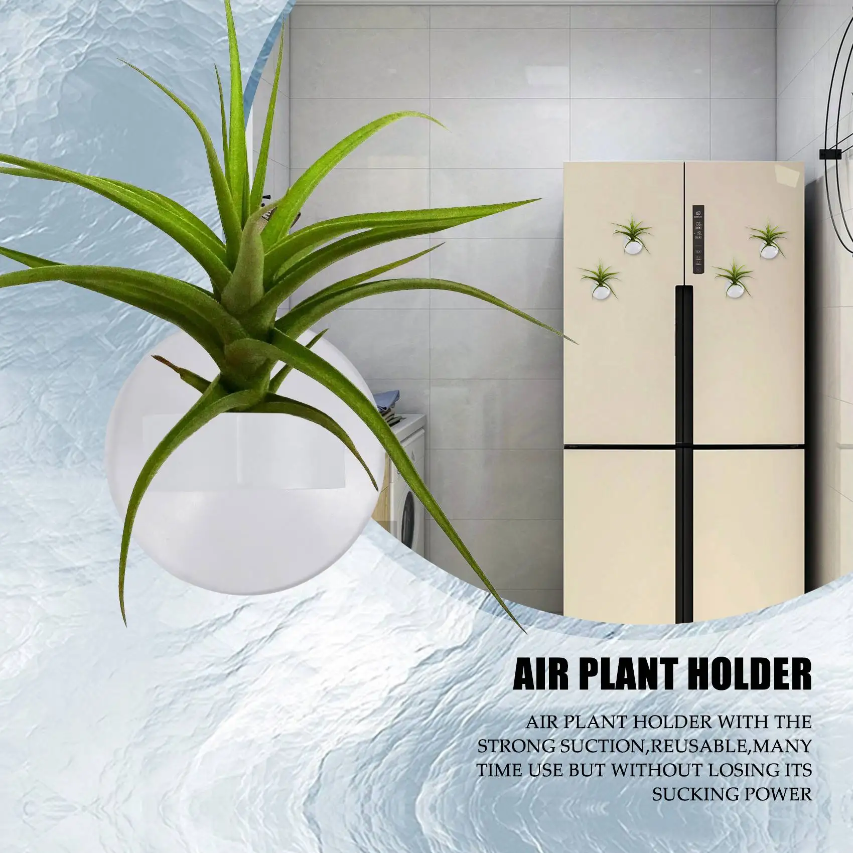 AC76-20 Pcs Air Plant Holder, Plant Pot Tillandsia Holder Air Plant Hanger With Suction Cup For Hanging (Plants Not Included)