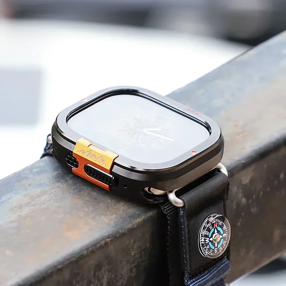 لساعة أبل الترا 2 حافظة معدنية مدرعة iWatch Series 10 49 ملم 46 ملم حافظة مقاومة للسقوط