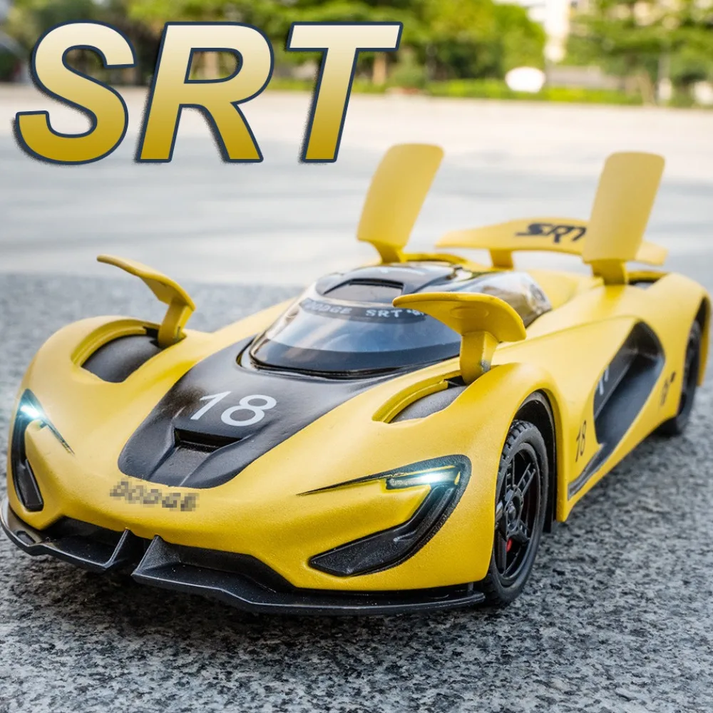 1:32 SRT Tomahawk XVGT cargador aleación modelo fundido a presión juguetes coches puertas sonido abierto luz tirar hacia atrás vehículos regalos de cumpleaños para amigos