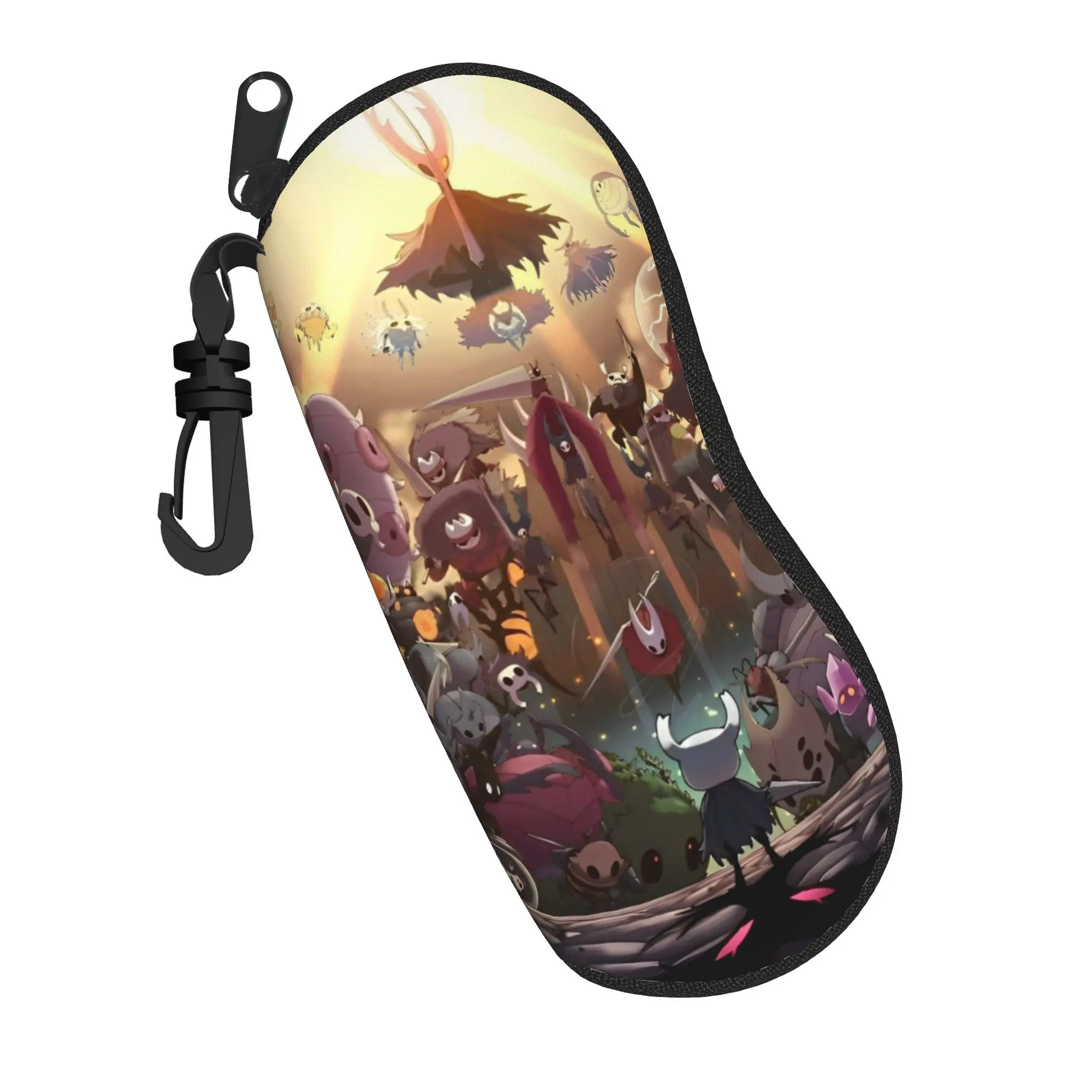 Hollow Knight Aesthetics Glasses Case Unisex Printing Zipper Action Adventure Reading Protector Gift Eyewear Container