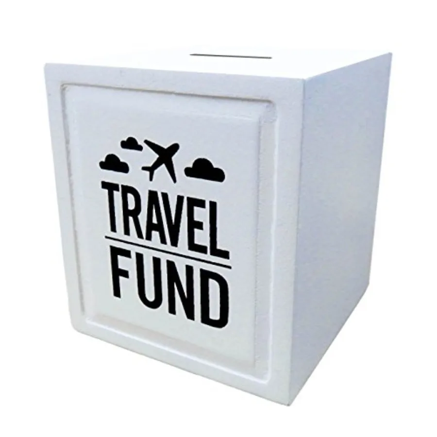 Sterling James Co. Travel Fund Piggy Bank - Funny Travel Gifts for Him or Her - Wedding Housewarming and Retirement Gift - Nove