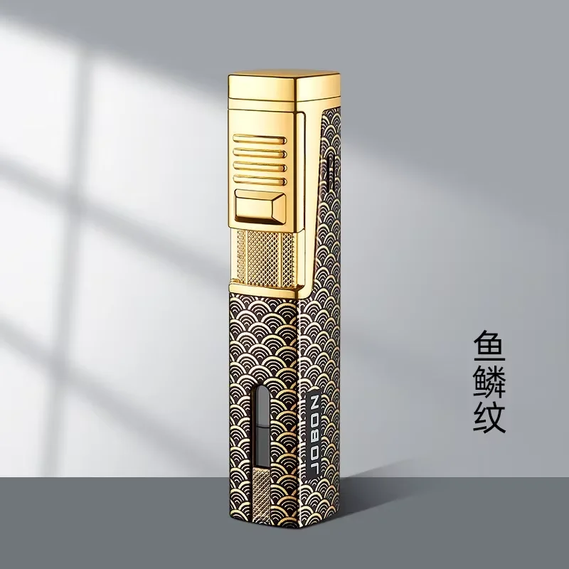 

JOBON windproof compact lighter inflatable cigar lighter transparent air tank for boyfriend gift smoking ignition tools.