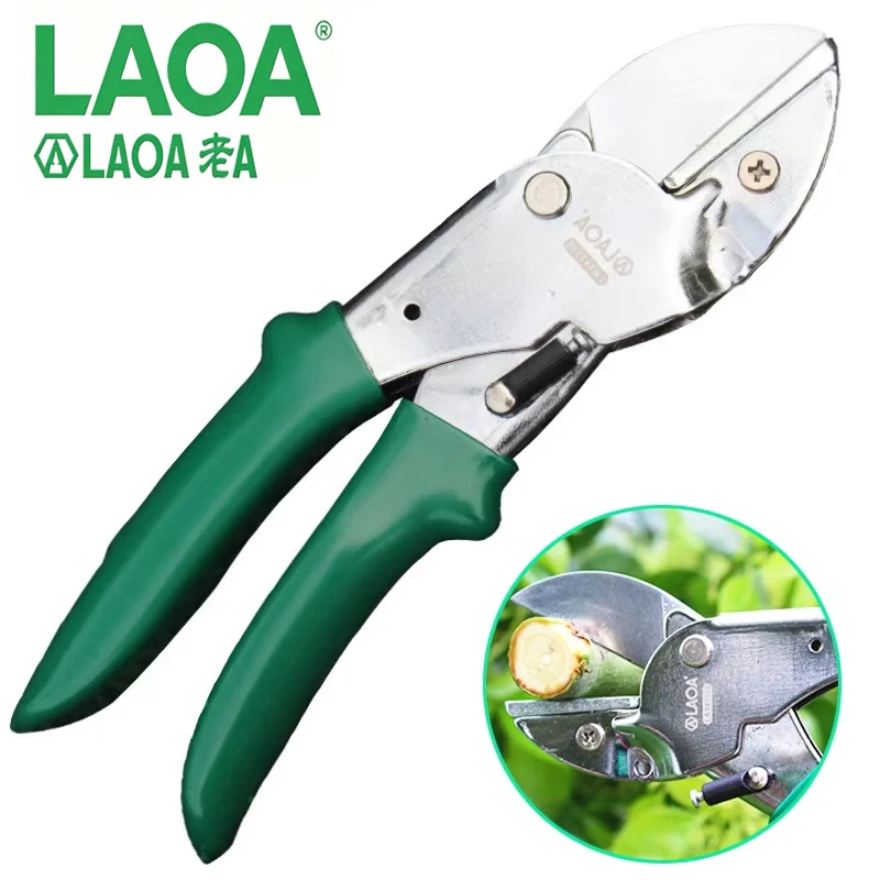 LAOA 8Inch SK5 Pruning Shears Multifunctional  Picking Scissors With Extra Spare Blade Anti Slip Handle Gardening Hand Tool