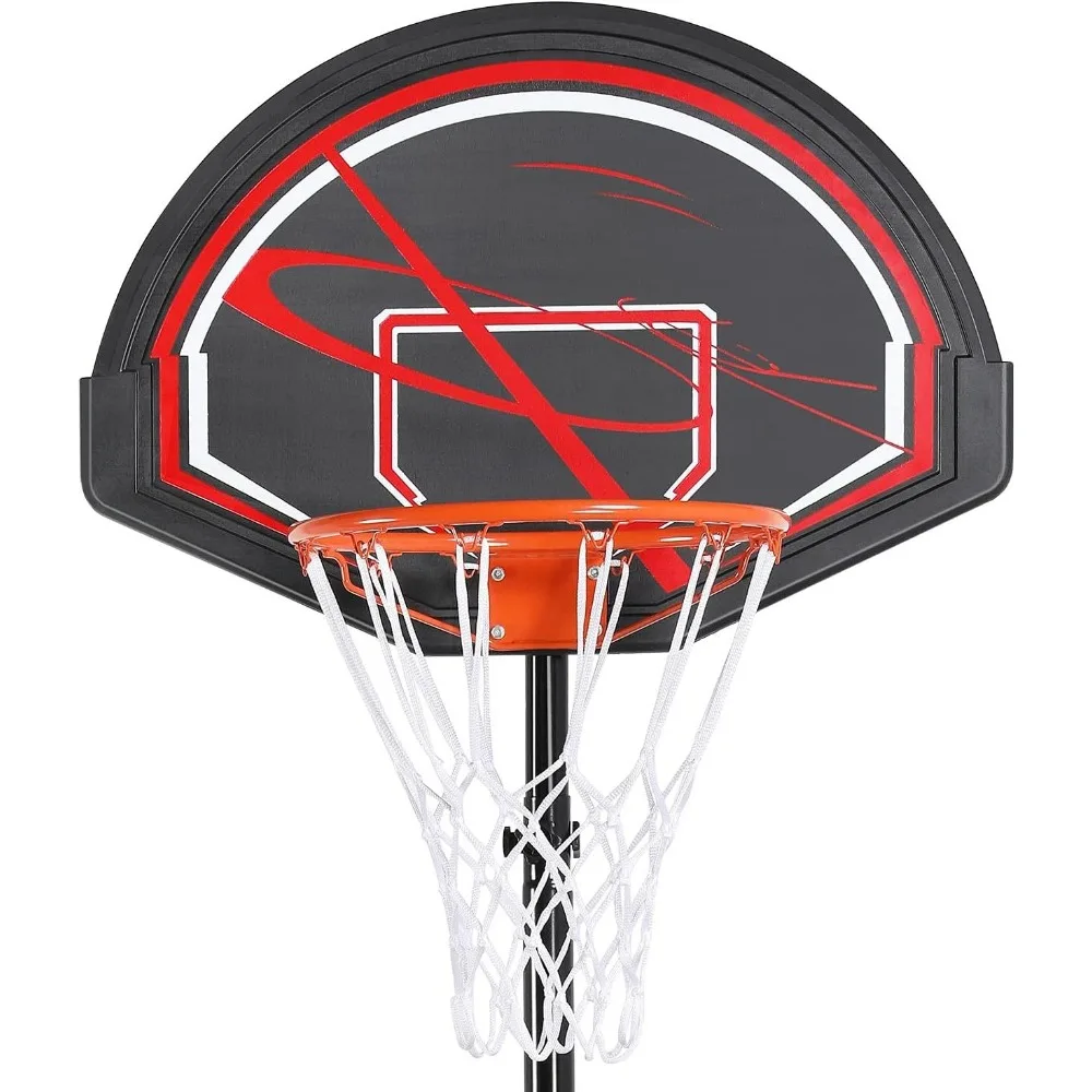 高さ7～9フィート、バックボード32インチの調節可能な子供用屋外バスケットボールゴール（7～9歳対象）