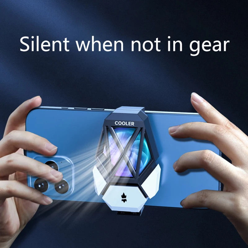 Contrast Color Mobile Phone Radiator Portable Fast Radiator Two-speed Adjustment For Iphone/ Android Phones Mini Cooling Fan