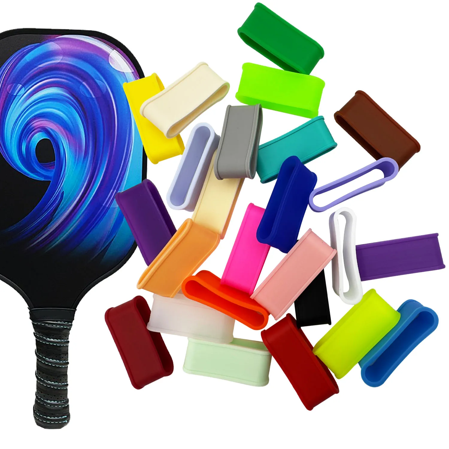 Free shipping(50pcs/lot)various color tennis racket pickleball paddles Silicone ring/tennis racquet/overgrip Silicone ring