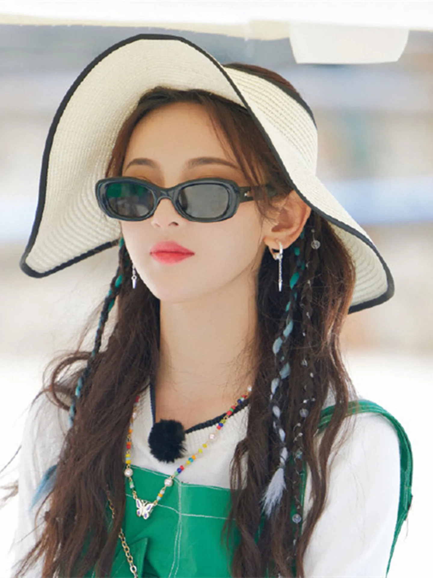 pbmarket-yang-chaosuan-foldable-straw-sun-hat-empty-top-beach-travel-sunguard-women's-summer-hat-breathable-outdoor-cap