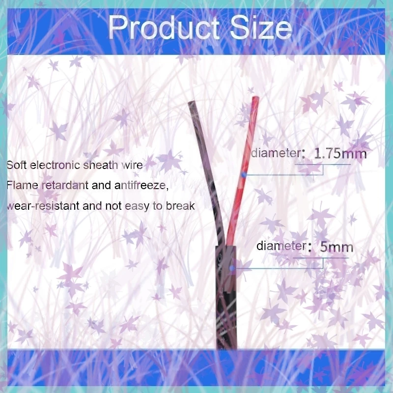 1/2/5M 22/24/26/28AWG 2Pins DC Power Cable Wire Copper Insulated Electrical PVC Extension cord for USB Fan LED Strip Cable C4