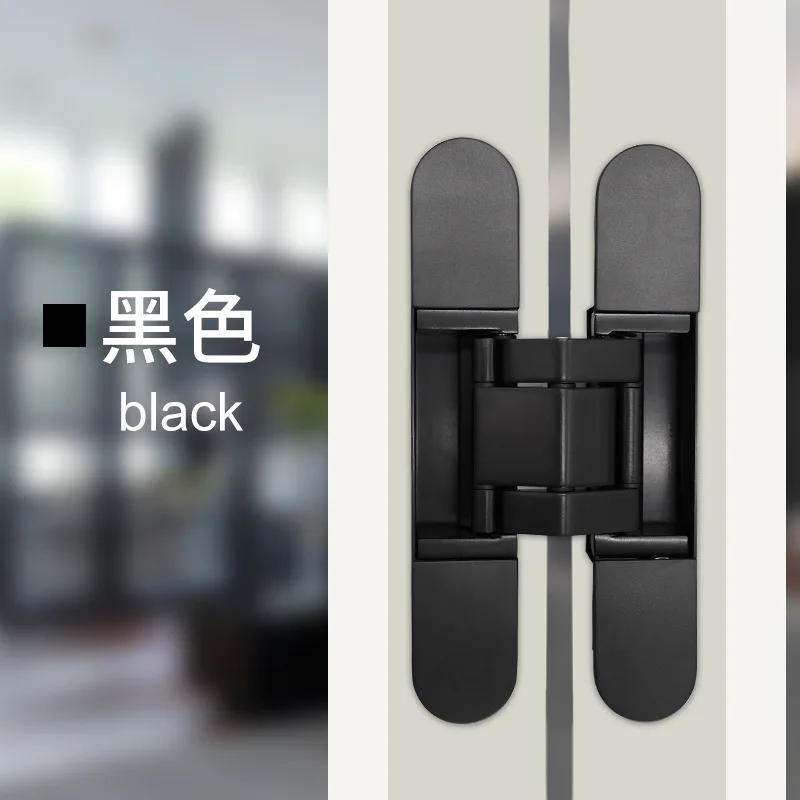 

3D Adjustable Invisible Zinc Alloy Hidden Hinge for Interior Wood Doors 180 Degree Concealed Hinge for 40mm Thick Doors