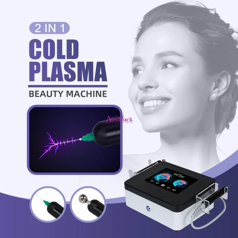 Pro Cold Plasma Facial Machine with Ball Probes Touchscreen Adjustable Energy for Salon Skin Care Rejuvenation Anti Aging