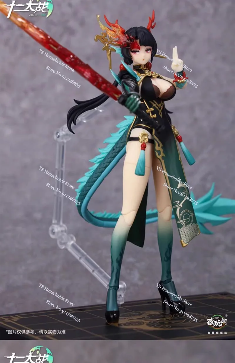 CANGTOYS Original 1/12 Loong mignon fille Figurine Mini vert Dragon monstre soldat 6 "blanc Samael Figurine Collection