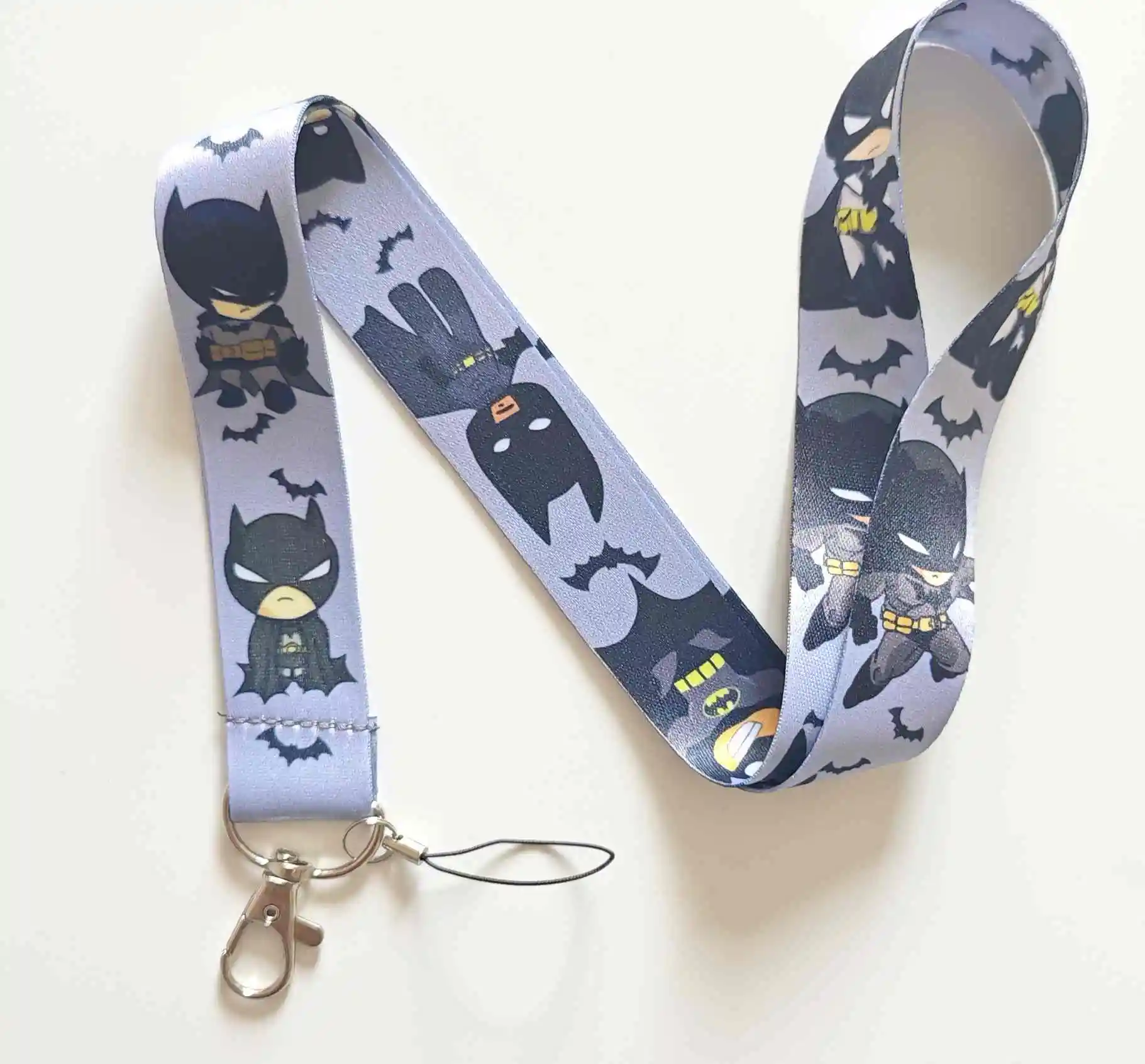 POP MART schöne Batman Cartoon PVC Kartenhülle Student Campus Hängende Halstasche Kartenhalter Lanyard Ausweishalter Schlüsselanhänger