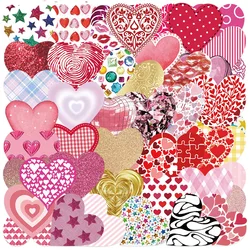 10/25/50pcs Red Heart Stickers Pink Love Decals for DIY Gift Decor Suitcase Water Bottle Phone Laptop Skateboard Scrapbooking