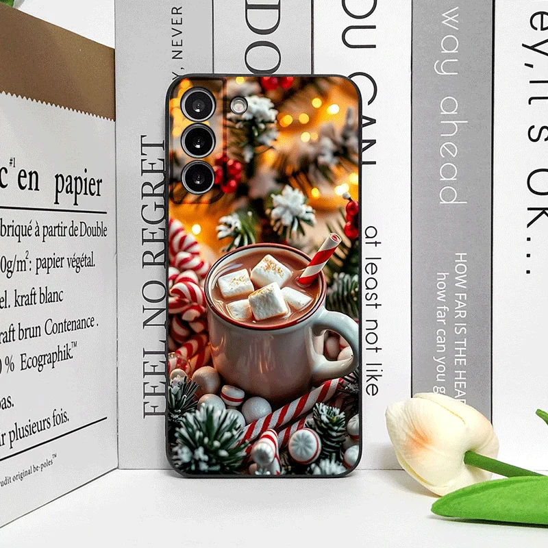 عيد الميلاد تزيين فنجان القهوة الساخن نمط جراب هاتف ل OnePlus 13 12 13 R 11 10 9 8 Pro Nord 4 N100 CE3 ACE2 ACE3 5G غطاء ناعم #4