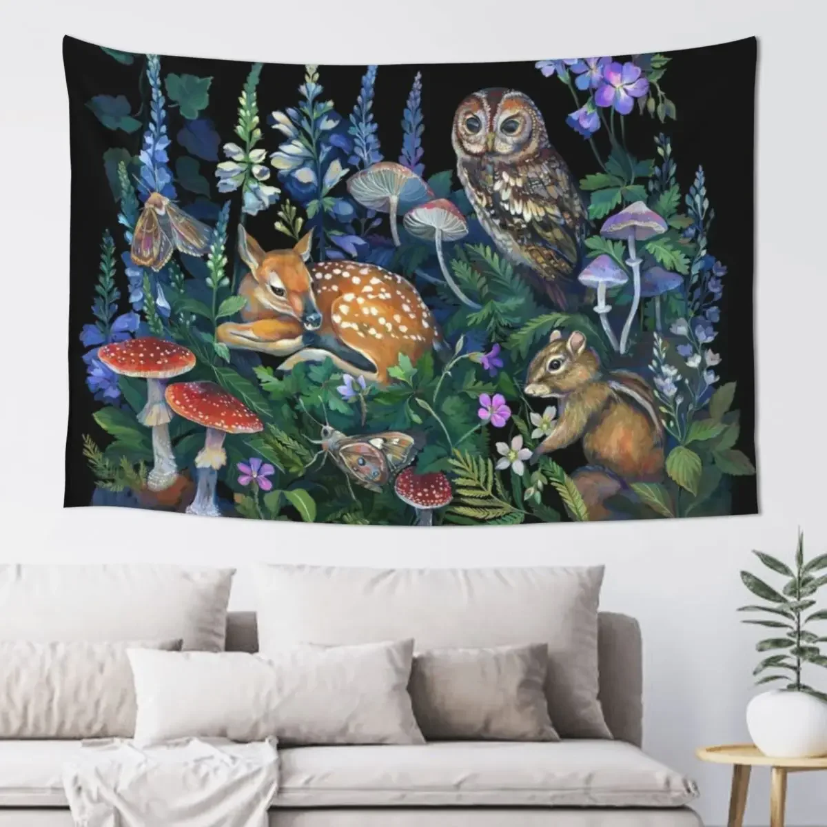 

Enchanted Forest Tapestry Home Decorations Luxury Living Room Decoration Aesthetics For Room Carpet Wall Tapestry