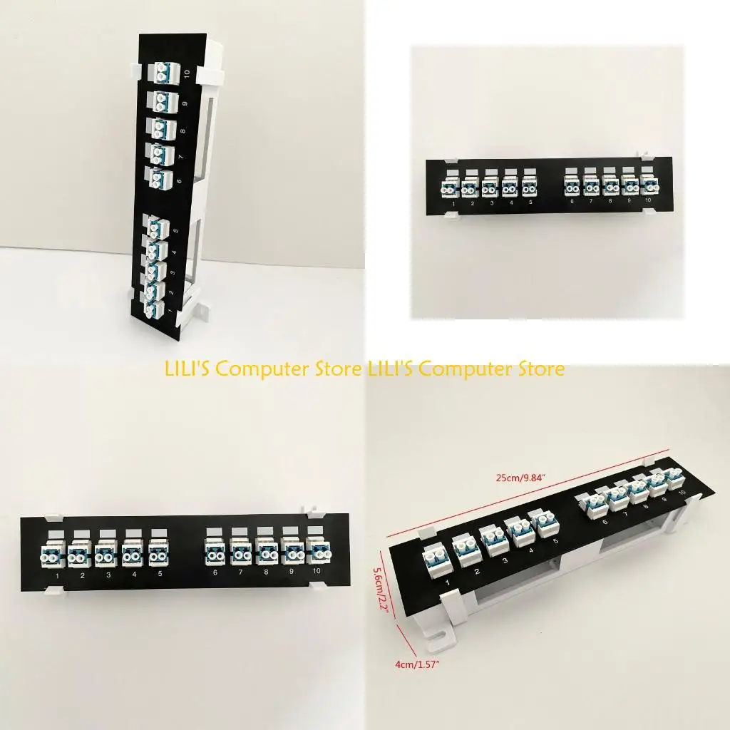 A52B 10 منفذ بصري من خلال لوحة التصحيح المقرنة لحامل الحائط مع شريط خلفي أو Rackm