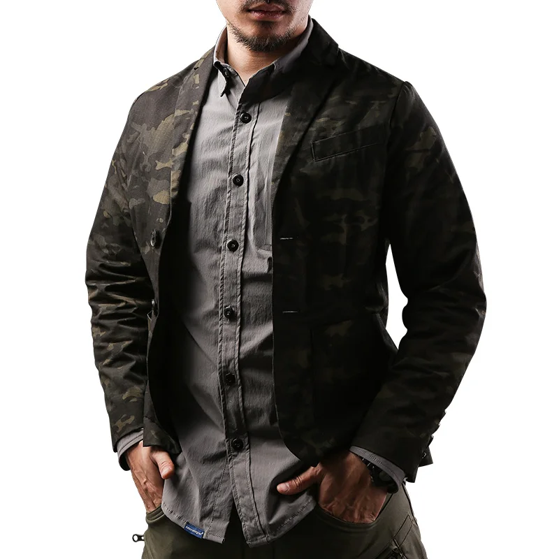 Emersongear Mens Suit Camouflage Jacket Slim Suit Jacket Tactical Style Bussiness Commute Dressing MCBK