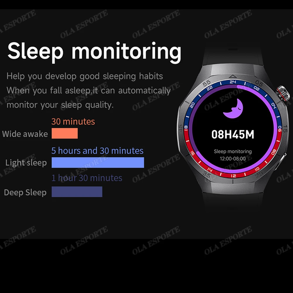 Nieuwe heren slimme horloge 300 mAh grote batterij HD AMOLED-scherm Oproep Smartwatch Dames Meerdere sportmodi Waterdichte sporthorloges