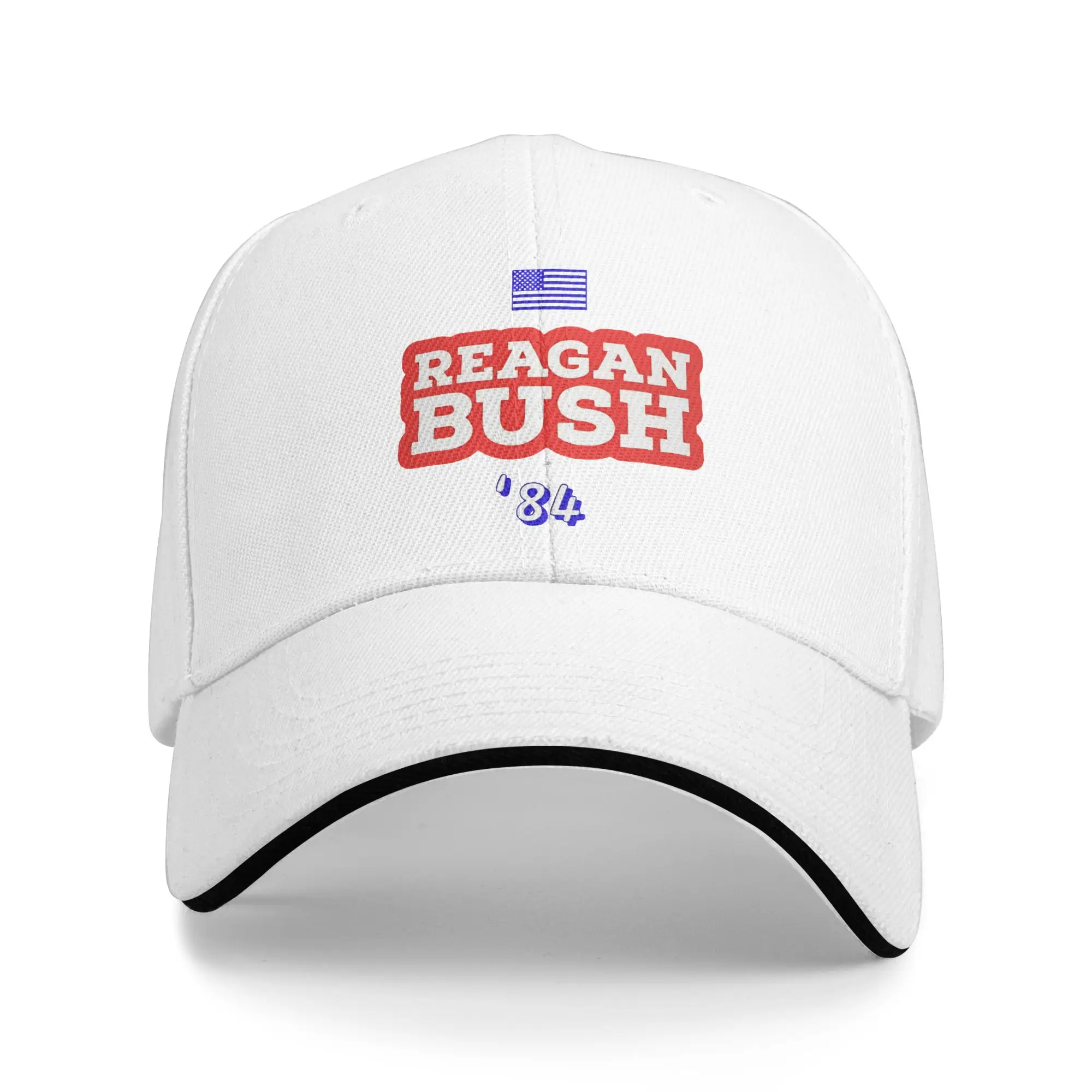 Reagan Bush 84 Sandwich Hats Adult ,Fitted 4 TH JULY Hats Golf Hats Adjustable Snapback Caps Baseball Cap Summer