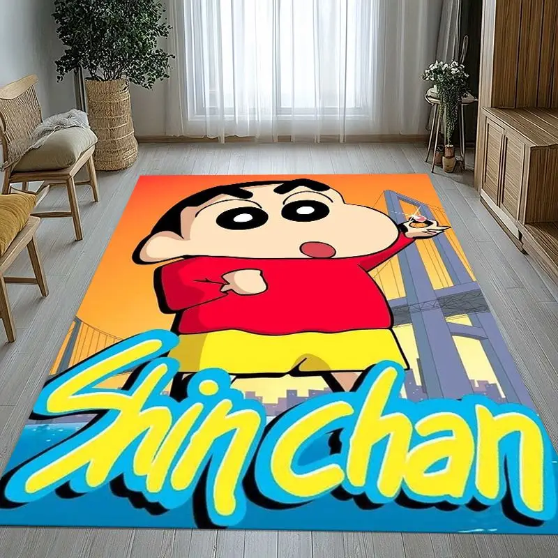 Funny C-Crayon Shin-chans Cartoon Soft Non-Slip Large Area Rug for Living Room,Bedroom Playroom Carpet Mat for Sofa,Home Decor