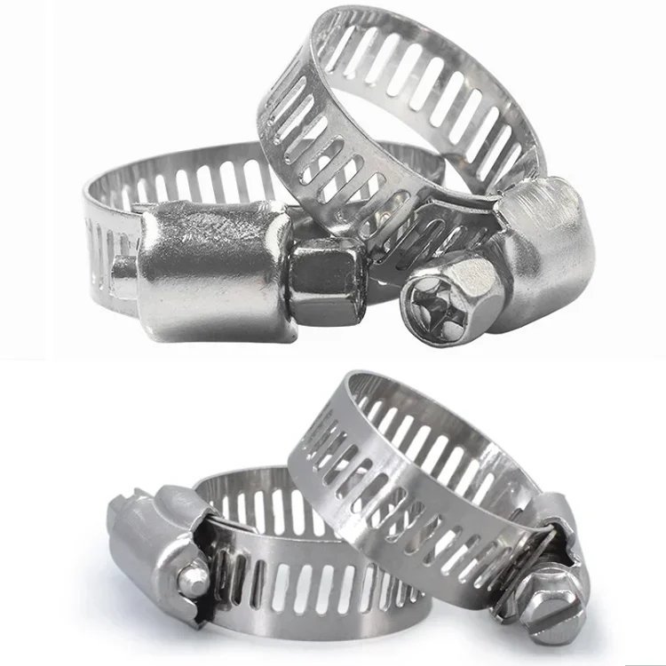 الفولاذ المقاوم للصدأ محرك خرطوم المشابك 8 مللي متر ~ 120 مللي متر قابل للتعديل ثلاثي والعتاد دودة الوقود أنبوب انبوب ماء مشبك ثابت تشنجات الربيع