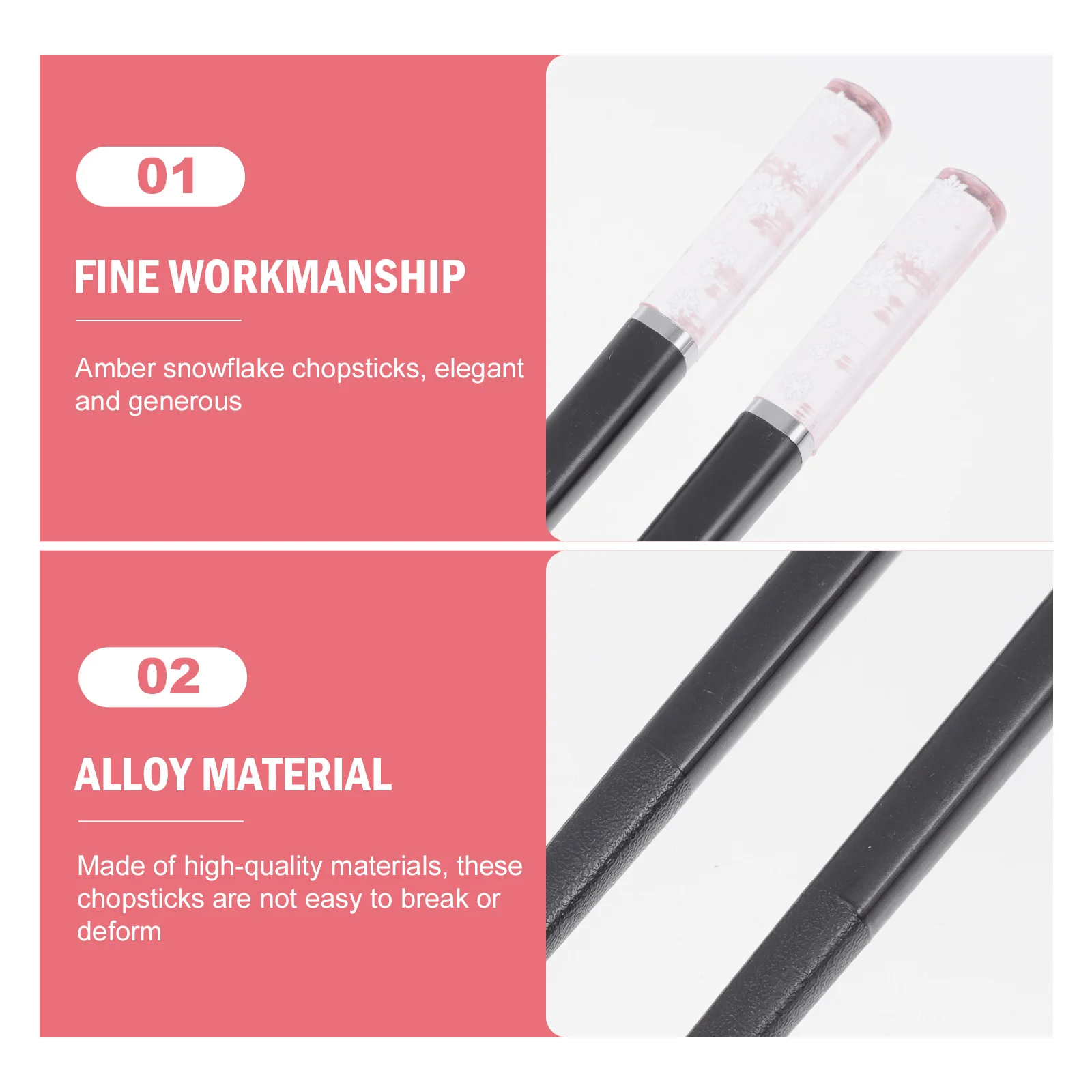 

Alloy Dinner Chopsticks Heat-Resistant Non-Slip Reusable Household For Home Hotel Restaurant Japanese Style Sushi Sticks
