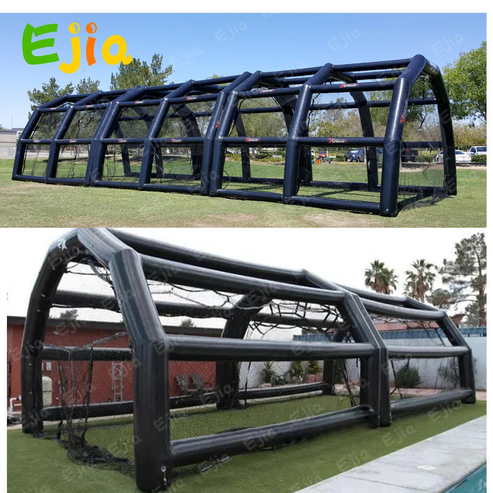 Popular Outdoor Indoor Aurora Batting Cage Inflatable Baseball Sport Court Batting Baseball Cage With Professional Netting