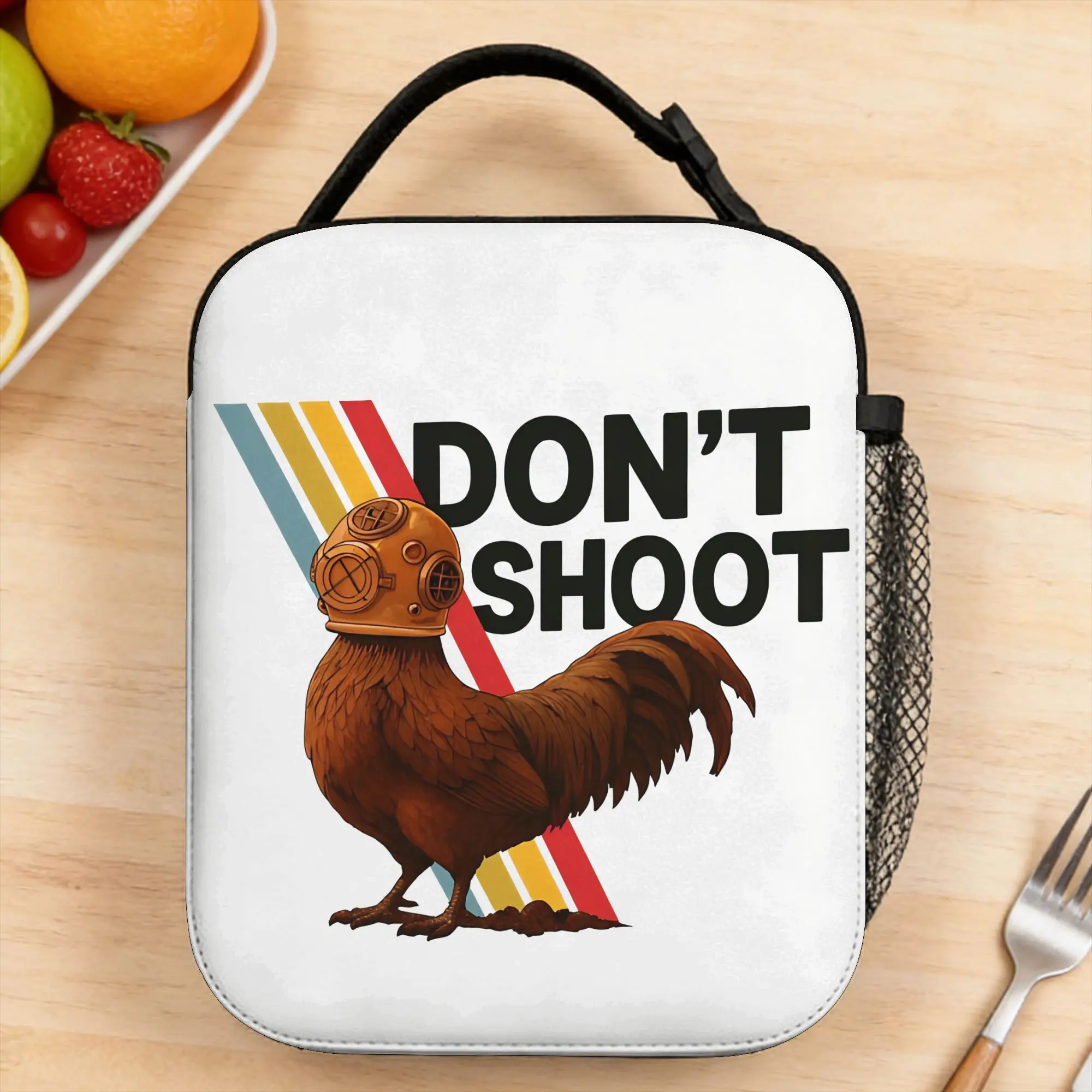 Lunch Bag DON'T SHOOT Gaming Arc Raiders Office Lunch Box For Girls  Retro Portable Insulated Custom Cooler Bag