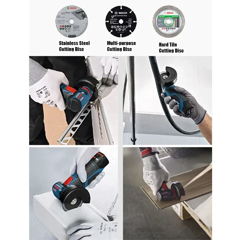 Bosch GWS 12V-76 Cordless Angle Grinder 76mm Brushless Mini Cutting Machine Portable Metal Woodworking Cutting Power Tools
