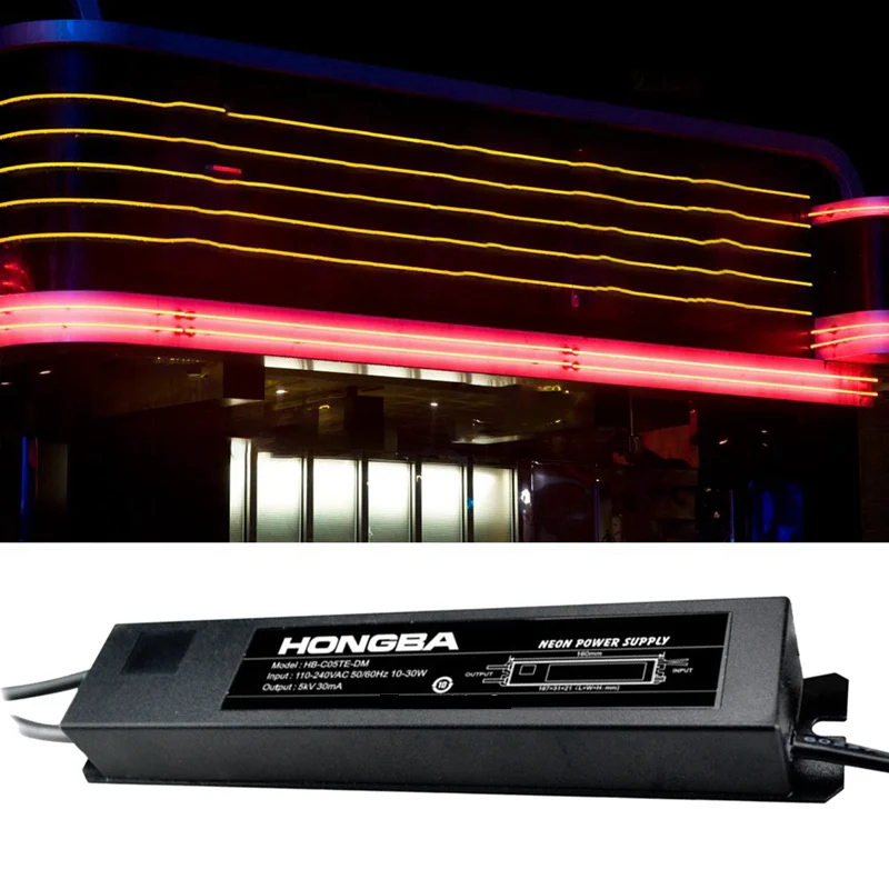 HONGBA Electronic Transformer For Neon Lights With Abnormal Status Protection Light Transformer