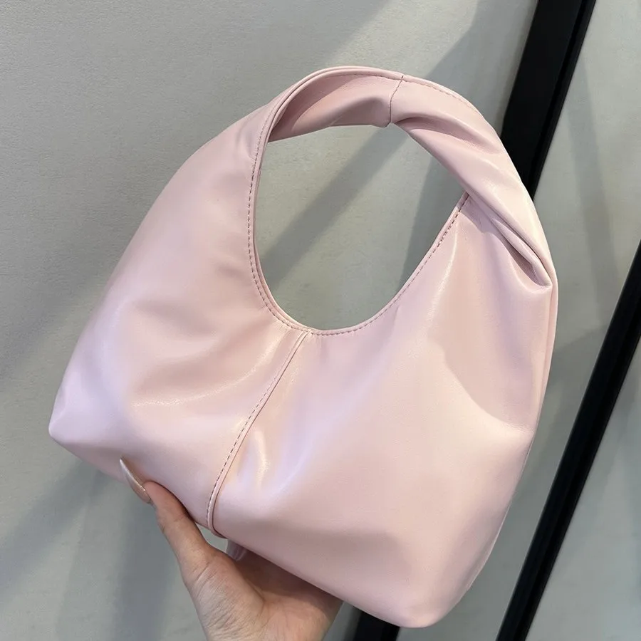 

Нишевая большая сумка для подмышек 2025 года, мягкая женская сумка через плечо, просторная сумка через плечо с верхней ручкой, универсальная сумка «день-ночь», текстурированная