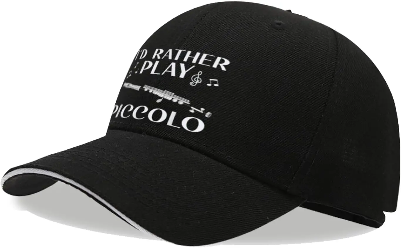 Funny Piccolo Quote for Flute Player for Men Women, Funny Adjustable Cottom Baseball Cap