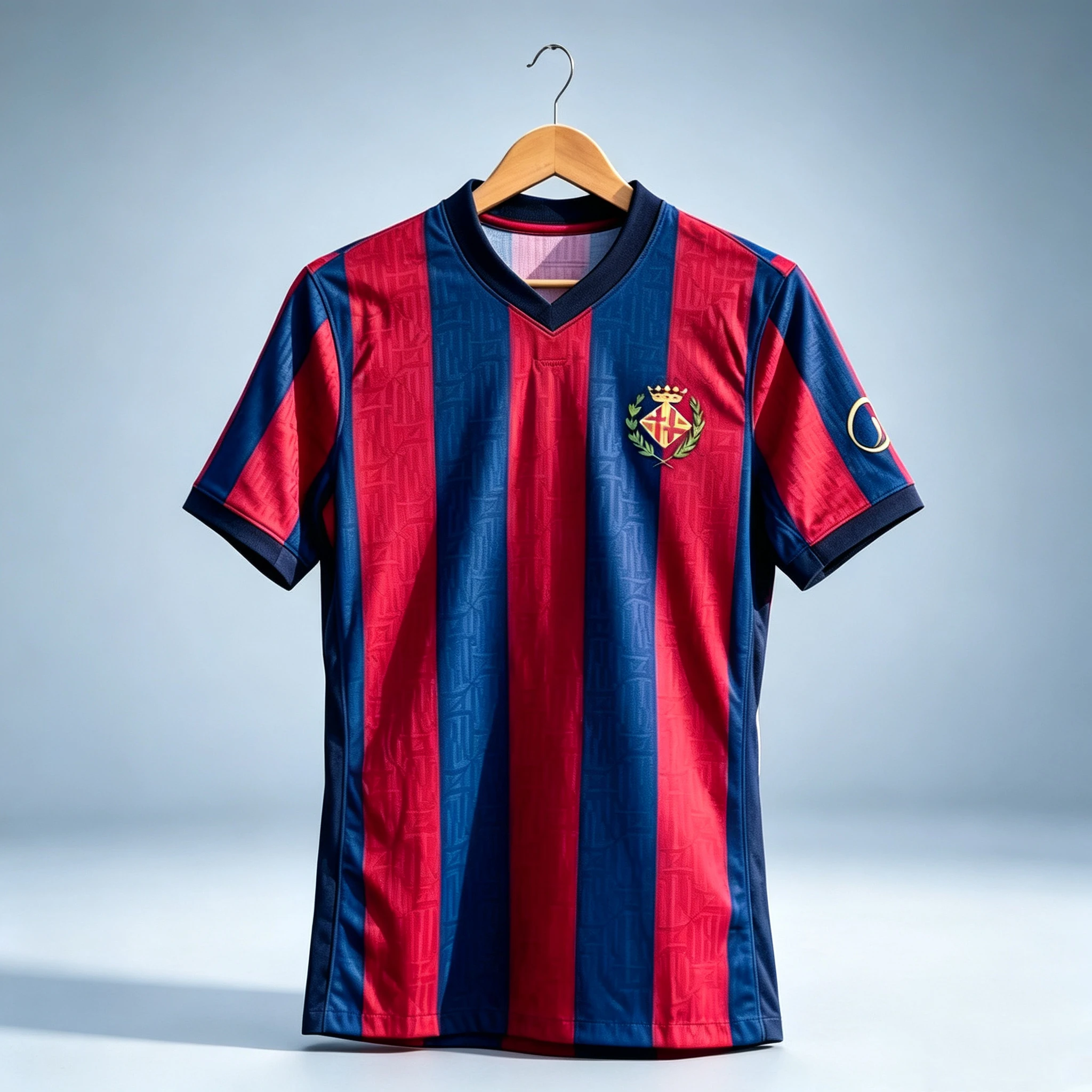 2027_28 Barcelona Retro Fußballtrikot, Sommer 3D-gedrucktes atmungsaktives schnelltrocknendes modisches T-Shirt für Familienkleidung – Detail 3