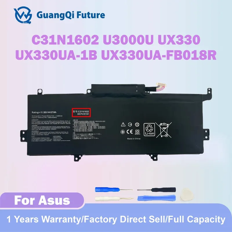 

C31N1602 57 Втч 11,55 В новая замена аккумулятора для ноутбука 0B200-02090000 для Asus ZenBook U3000U UX330 UX330U UX330UA UX330UA-1A UX330