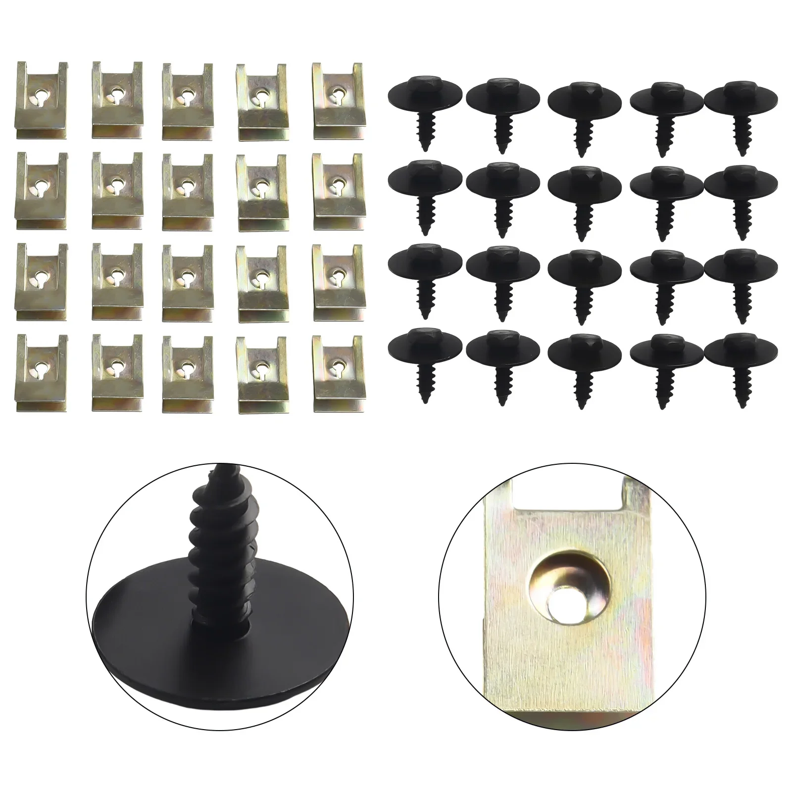 For BMW Screw Splash Guard Tapping Socket Undertray 40x Bolt Screw Clips For 5er E34 E39 E60 E61 For X3 E83 F25