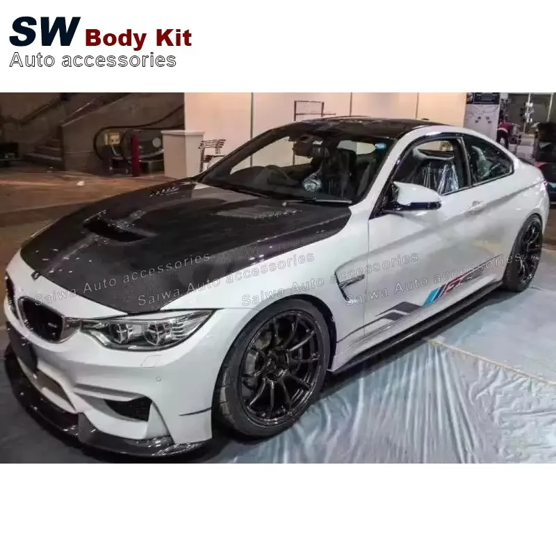 Carbon Fiber Vrs Style Engine Cover Front Engine Valve Cover Auto Parts For BMW F80 M3 F82 F83 M4