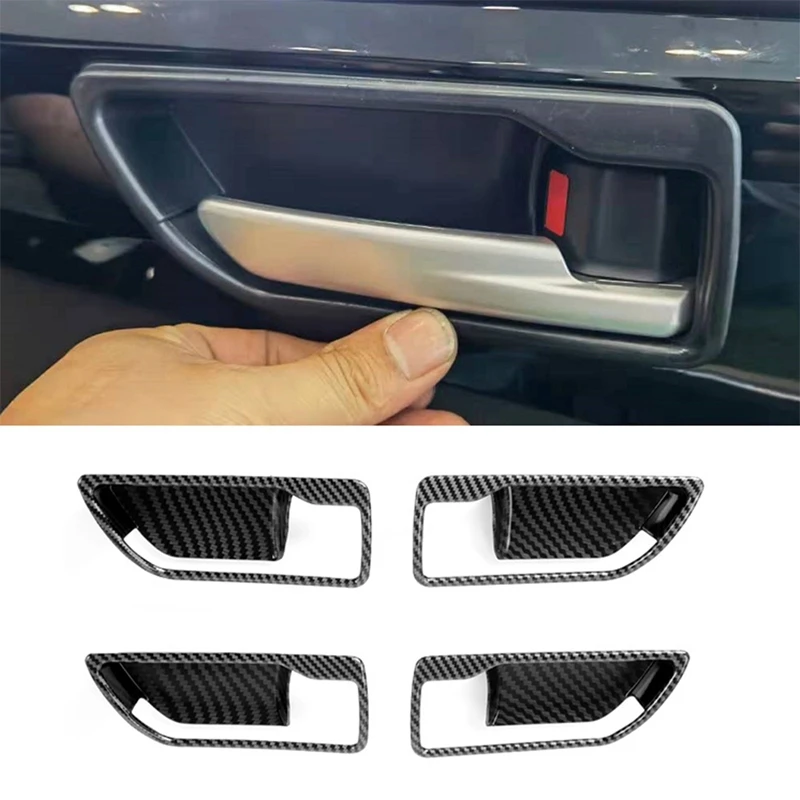 Car Door Inner Door Bowl Decoration Cover Inner Armrest Handle Frame for Toyota Highlander 2021 2022