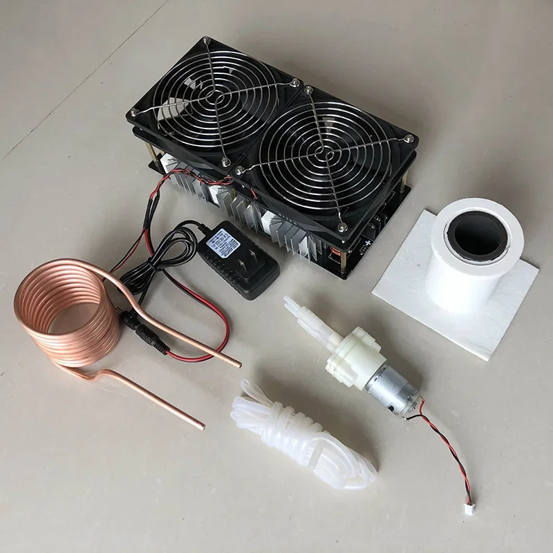 2500W ZVS Induction Heater Induction Heating PCB Board High frequency Heating Machine Melted Metal + Coil Mayitr+ Crucible+Pump