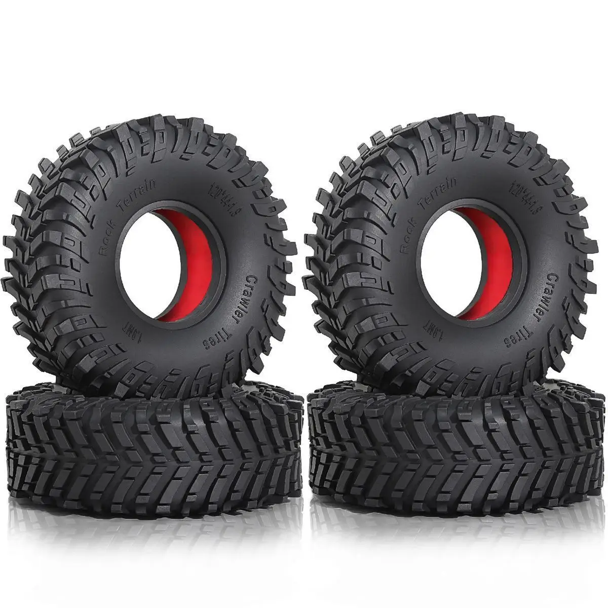 

1,9-дюймовые гусеничные шины с дистанционным управлением, 4 шт. с силиконовыми вставками, наружный диаметр 4,72 дюйма для 1/10 TRX4 TRX6 SCX10 CC01, осевые детали для обновления Traxxas