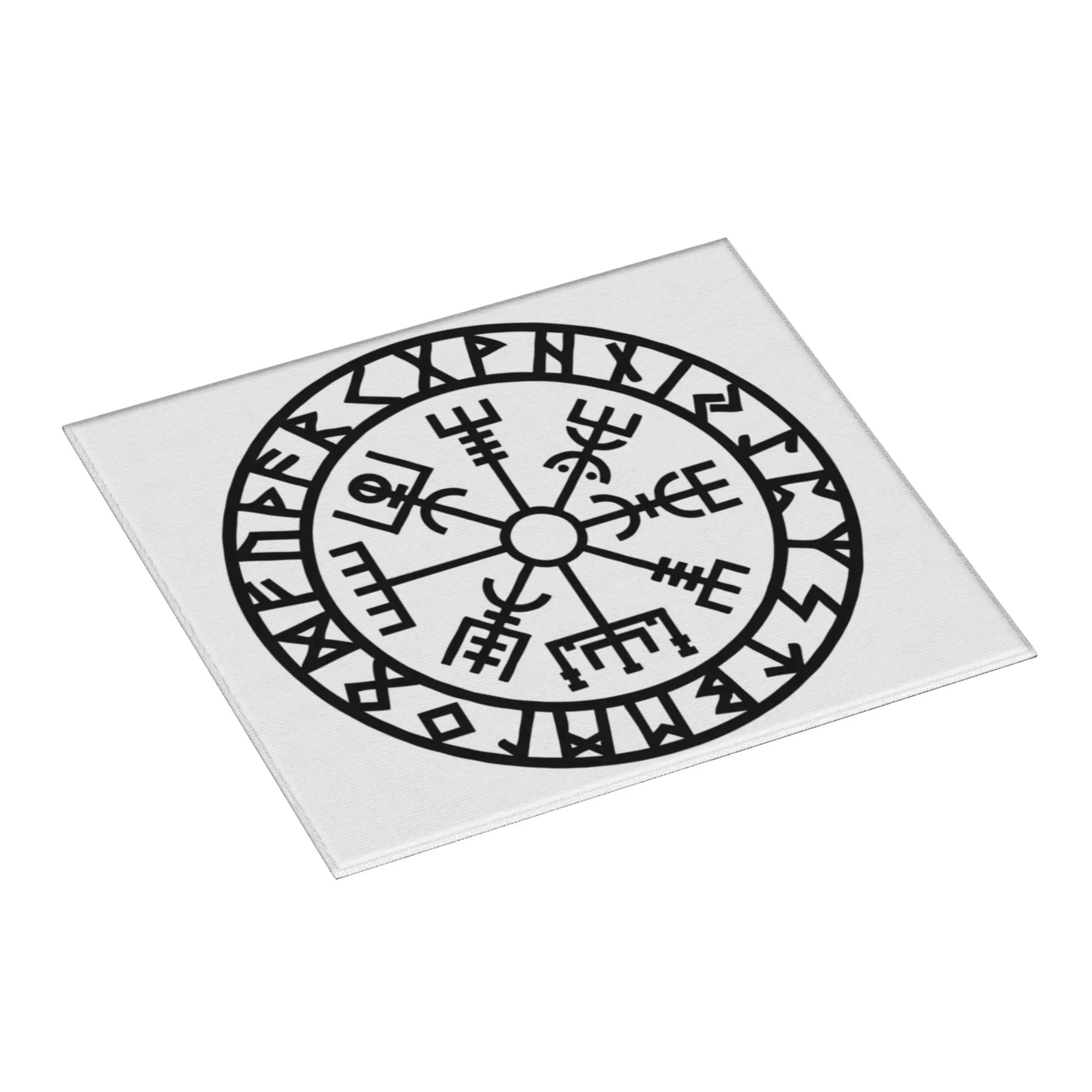 Vegvisir Futhark Runes Navigator Viking Non Slip Kitchen Counter Protector Mat Barware Tableware Reusable Drying Mat For Kitchen