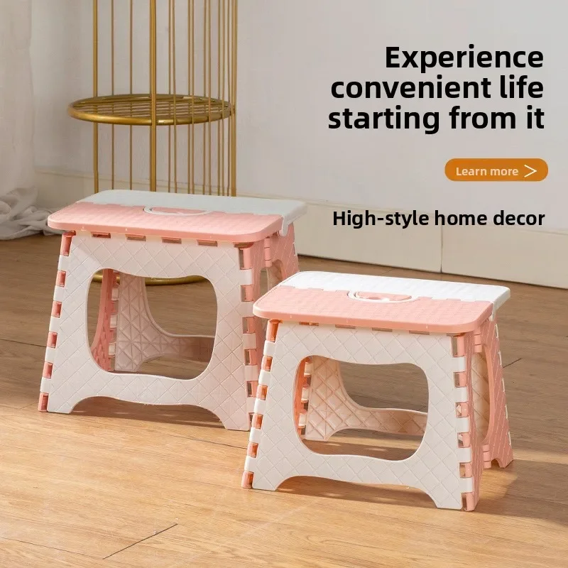 Foldable Stool Portable Home Outdoor Small Stool Mazar Adult Train Small Bench Easy Fishing Queuing Chair