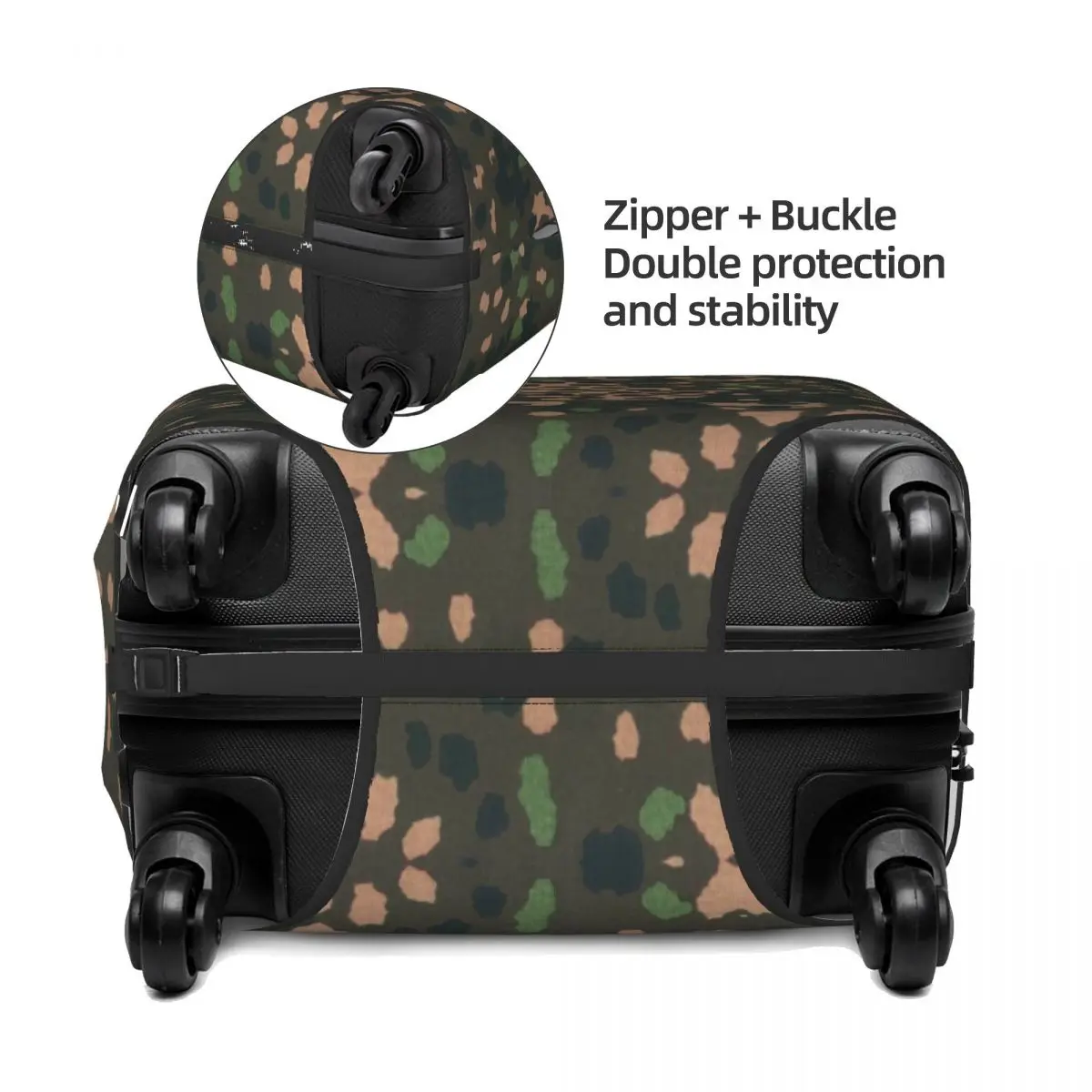 Custom Erbsenmuster Pea Dot German Camo Luggage Cover Protector Travel Suitcase Protective Cover for 18-32 Inch