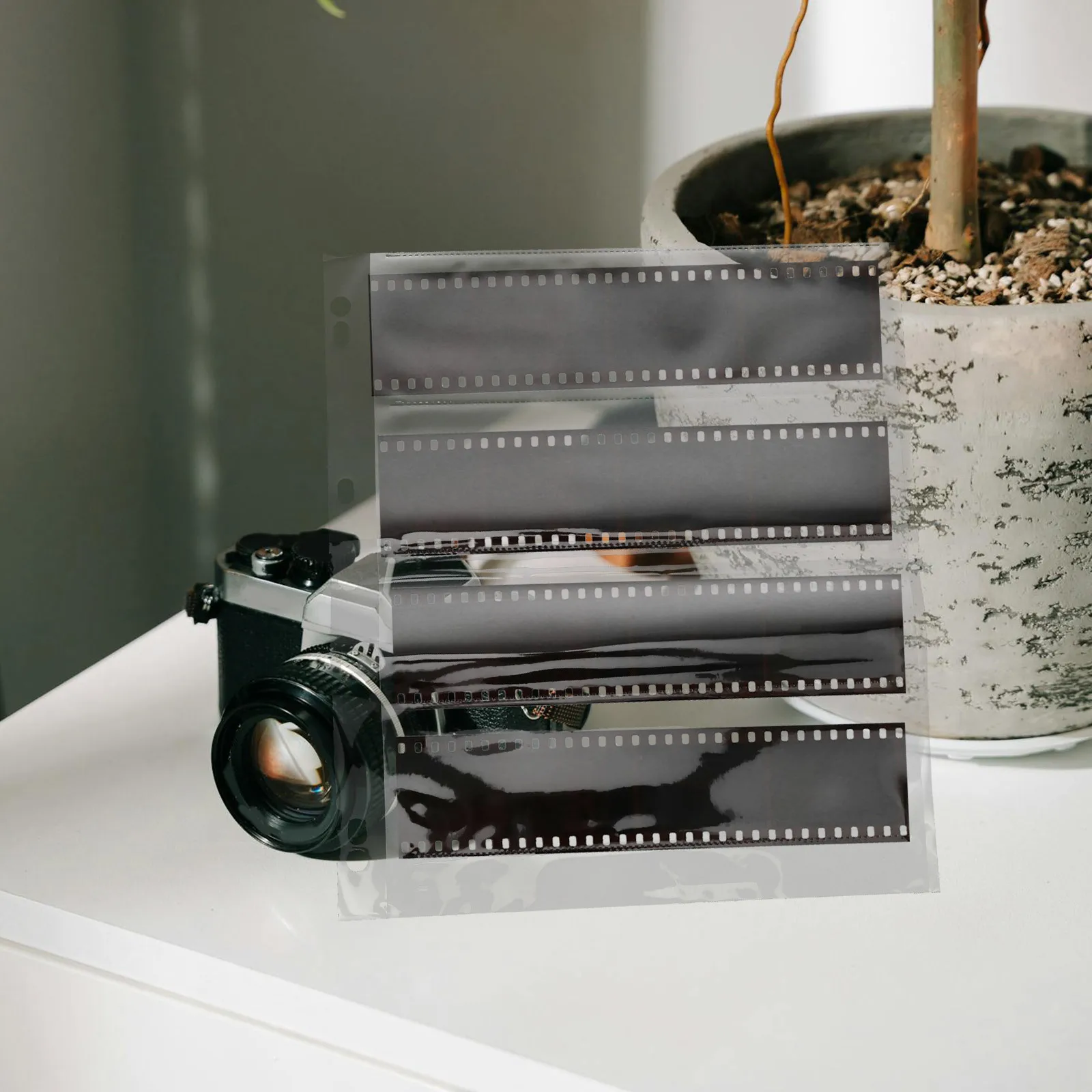 10Pcs Film Negative Bags Waterproof Document Pouches for Photo Negatives Slides Protection Archival Storage Sheets Binder Pages