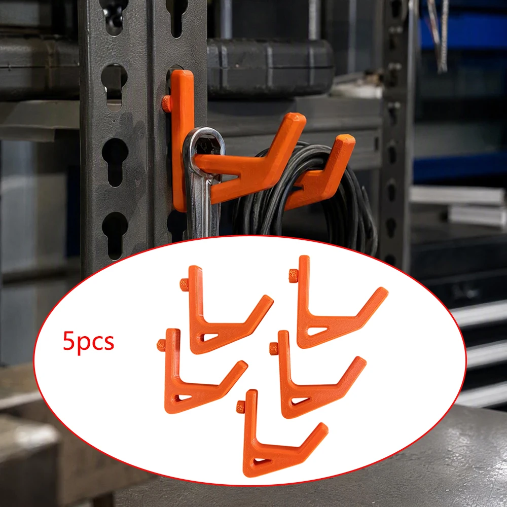 5-Pack Triangular Structure Shelf Hooks, Heavy-Duty Rack Hooks, Rust-Free Plastic Material, Suitable for Warehouse Shelves, Vehicle Storage Racks, and Storage Hooks